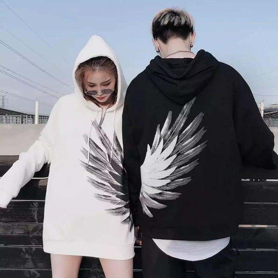 Áo hoodie cánh chim cặp đôi nam nữ tôn vinh tình yêu đôi lứa