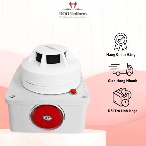 Đầu báo khói, đầu báo nhiệt độc lập chạy bằng pin trang bị còi hú to, có tem kiểm định