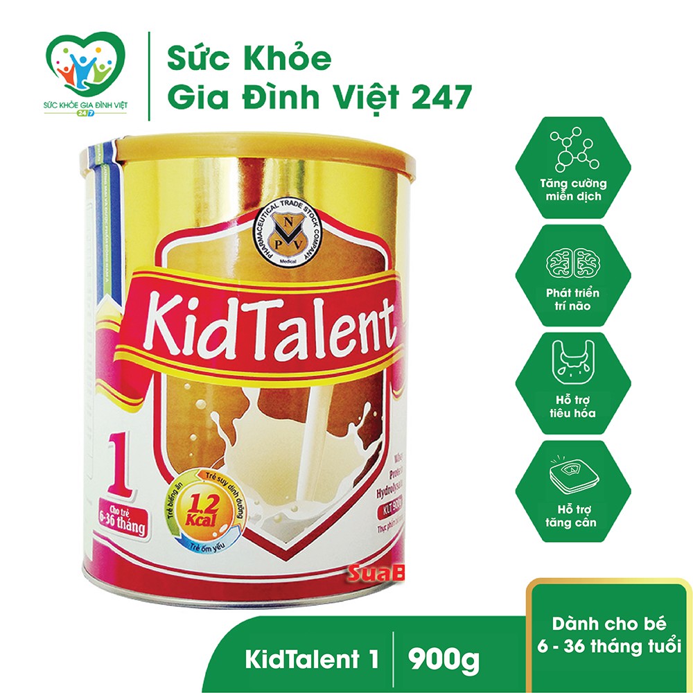sữa kidtalent 1 - hỗ trợ sự phát triển của trẻ từ 6-36 tháng tuổi (900g) 1