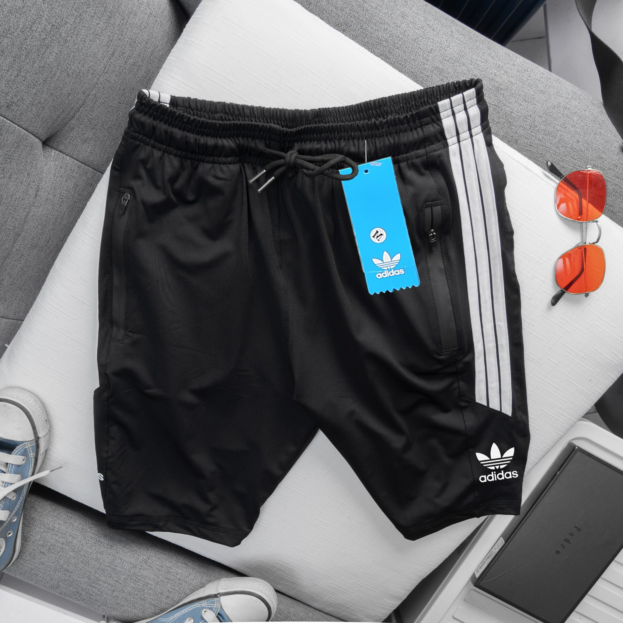 Quần short thun thể thao nam chất vải thun lạnh poly co dãn 4 chiều Q05 có túi sau tiện lợi, mặc ở nhà, chơi thể thao vận động thoải mái