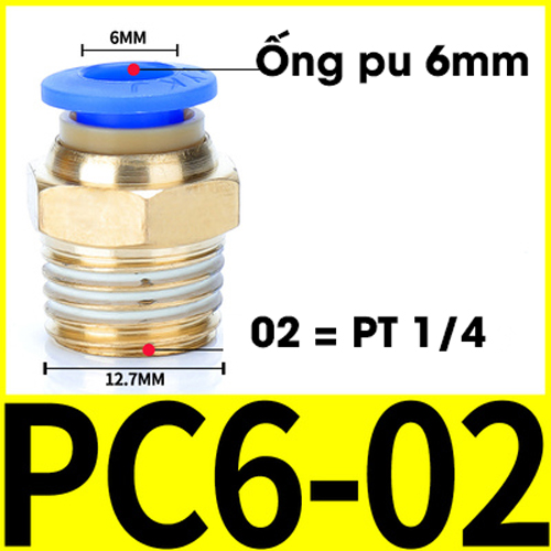 Đầu nối nhanh pc6-02