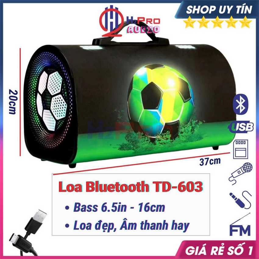 Loa Bluetooth Crown 6 Bass 16 Usb-Thẻ Nhớ-Radio Fm-Karaoke, Loa Cho Ô Tô Super Bass Nghe Nhạc Cực Hay - H2Pro Audio