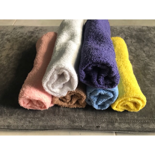KHĂN GỘI ĐẦU COTTON MONG THẤM NƯỚC TỐT, NHANH KHÔ KT 32x80cm (dành cho salon Tóc, spa) 5 MÀU NHƯ HÌNH