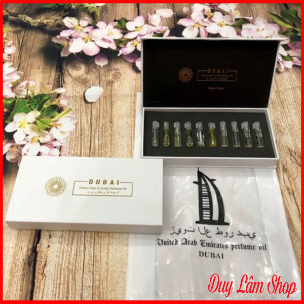 Set mini tinh dầu nước hoa Dubai 2ml chính hãng
