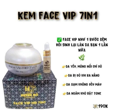 Kem face vip huỳnh đỗ 30g