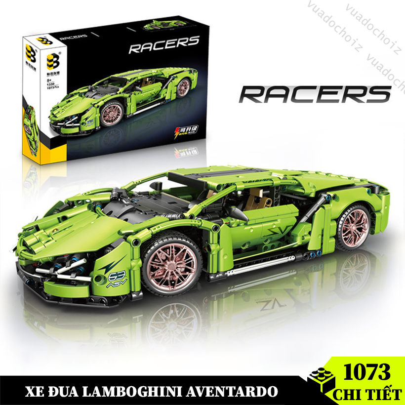 Đồ chơi lắp ráp xe đua Lamborghini 1073 chi tiết xe đua thể thao