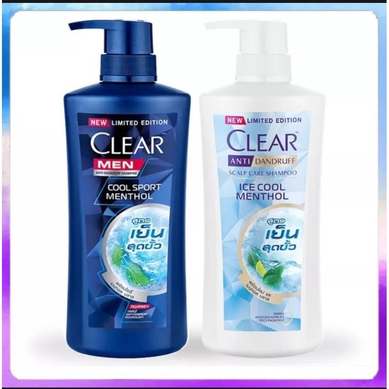 Dầu gội clear men/bạc hà Thái lan mẫu mới chai 400ml