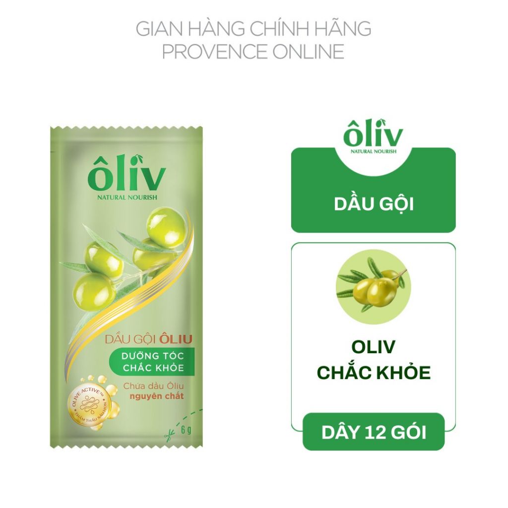 Dây dầu gội ôliv chắc khỏe 12 gói
