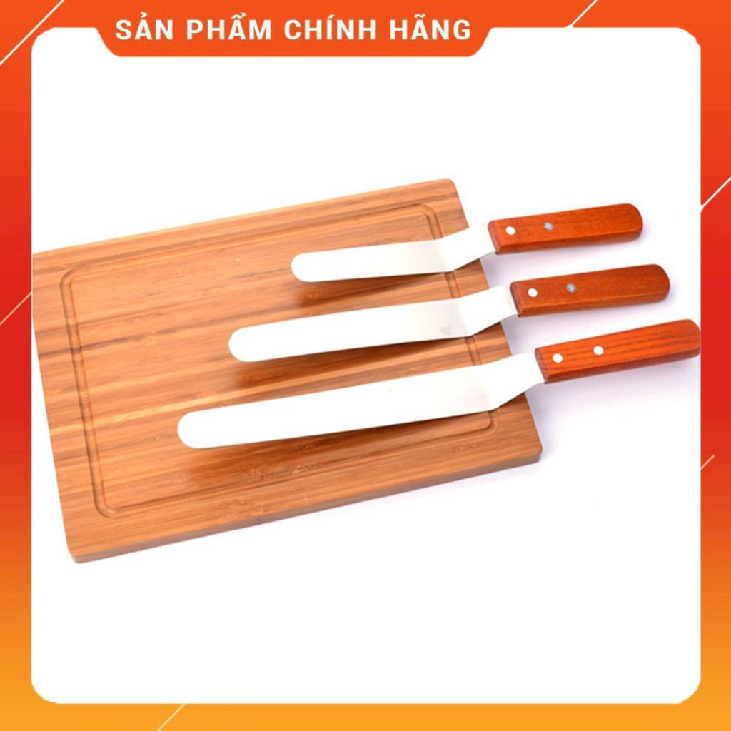 Dao phết và chà láng cán gỗ bánh kem 15 20 25 cm
