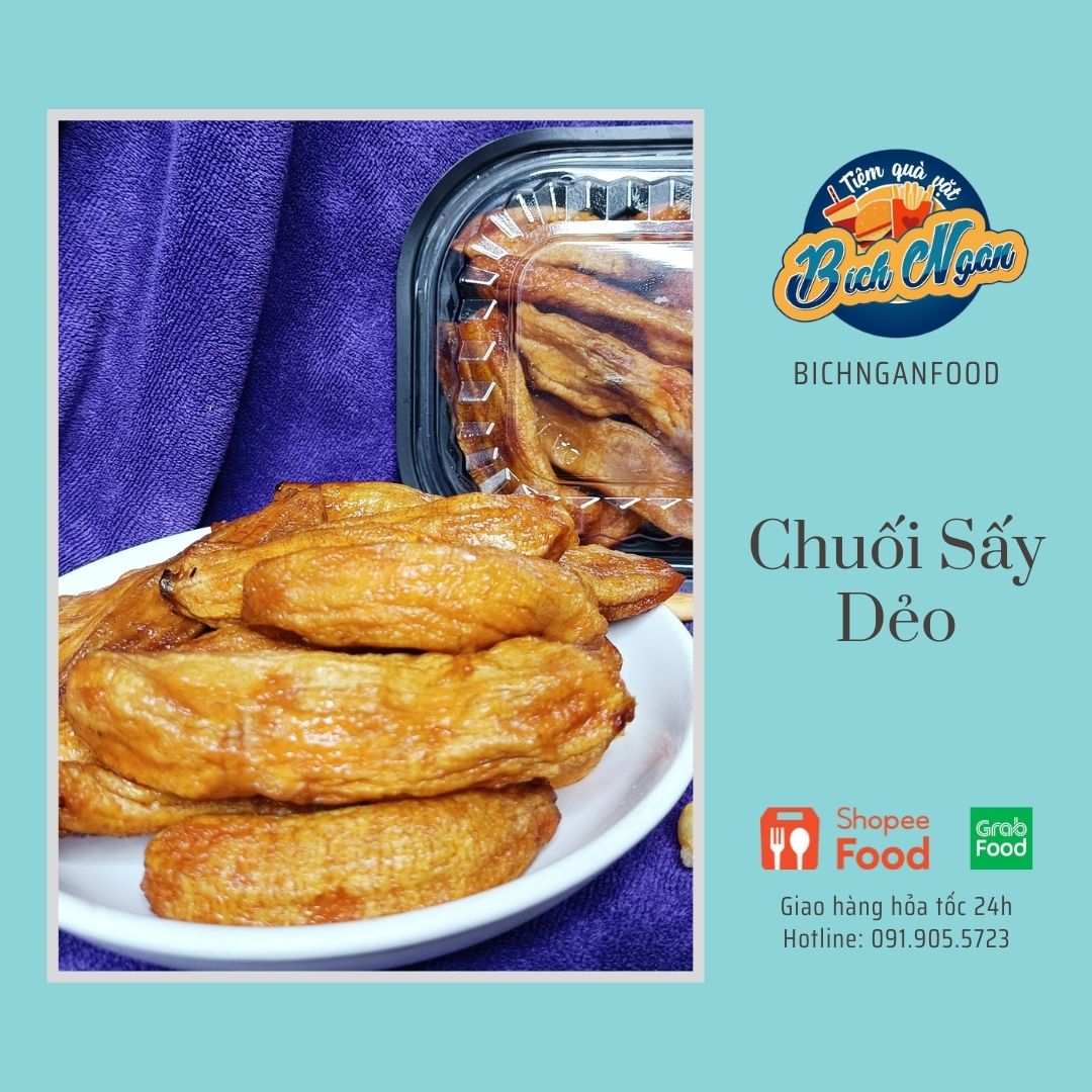 Hộp 500G Chuối Ngự Sấy Dẻo Đảm Bảo Attp Loại Đặc Biêt, Dai, Ngọt Thanh