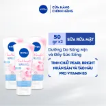 Bộ 3 Sữa Rửa Mặt NIVEA Pearl White Giúp Trắng Da Ngọc Trai (50 g) - 86704x3