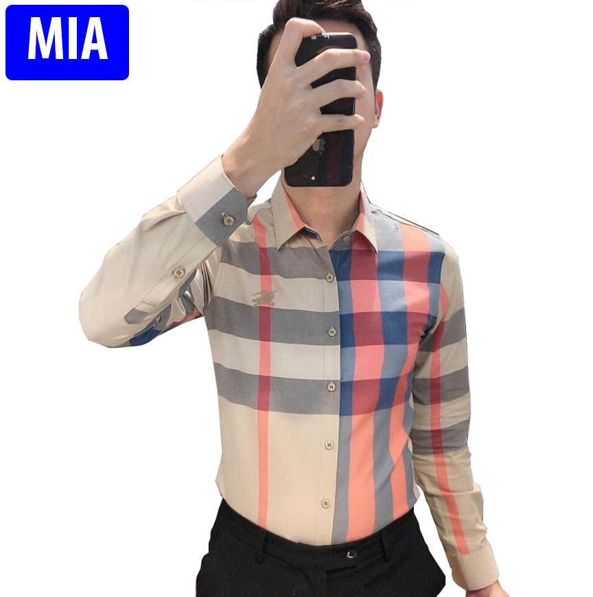 Áo sơ mi nam tay dài sọc caro, form Hàn Quốc thời trang MI-AFASHION - asmnmia035