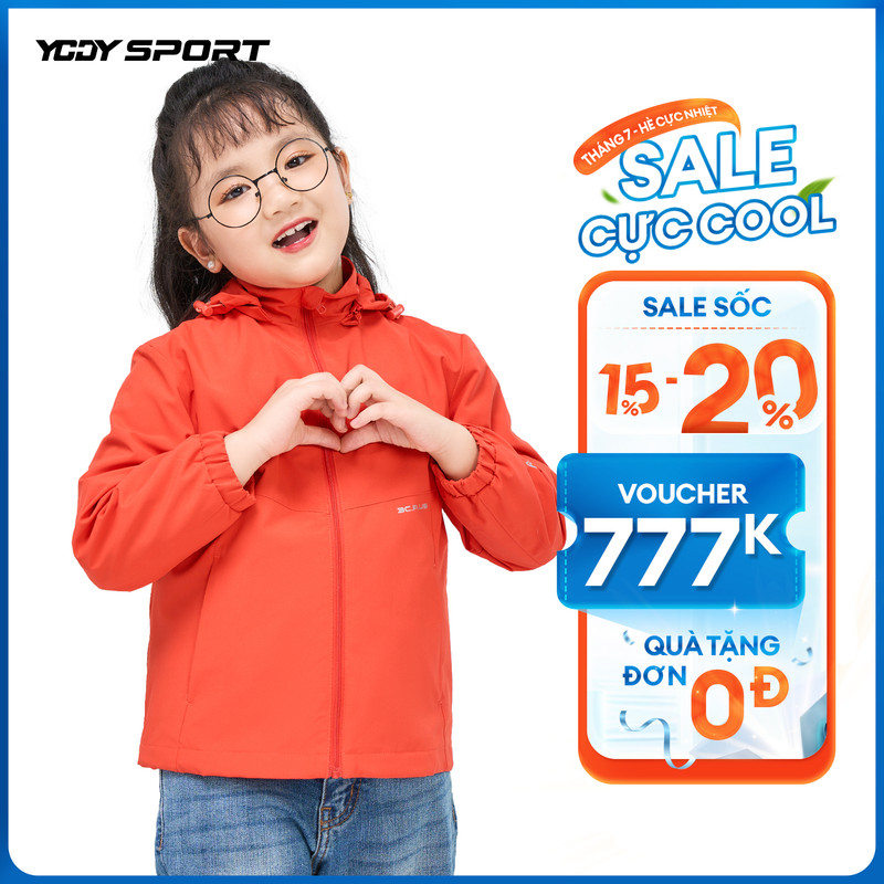Áo ?khoác gió cho bé ?yody kids áo gió dòng 3c plus trẻ em cản gió cản bụi dành cho bé 10 - 13 tuổi akk5023