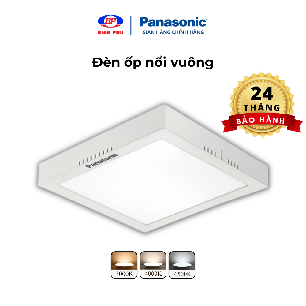 Đèn ốp trần nổi Vuông Panasonic Surface Mounted Công suất