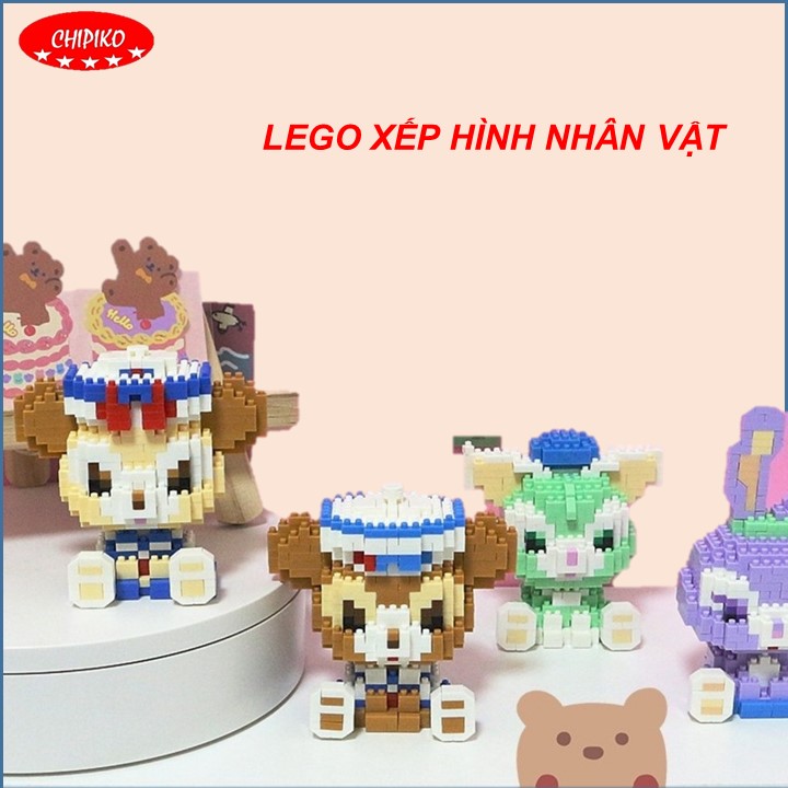 Lego xếp hình nhân vật chất liệu nhựa an toàn, mô hình lego lắp ghép động vật, đồ chơi xếp hình mô hình 3D