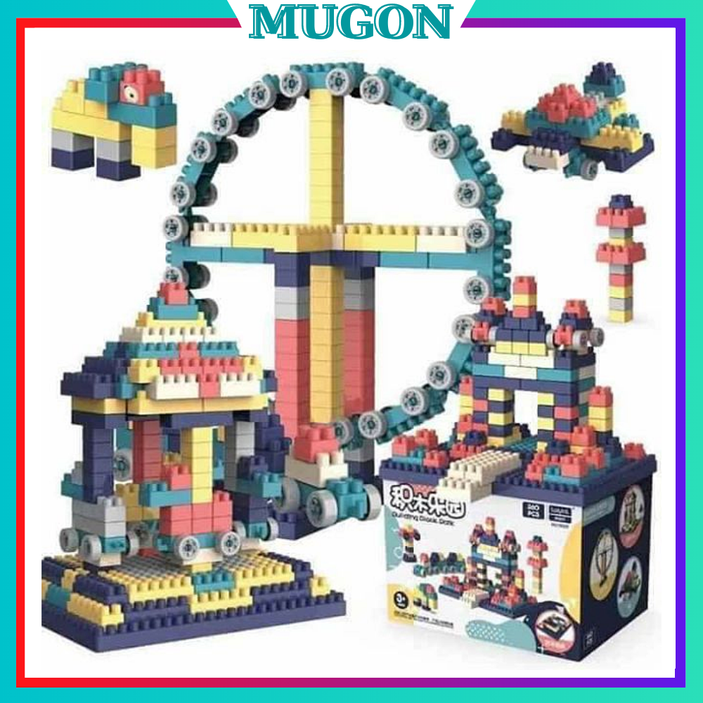 Lego cho bé, lego 520 chi tiết, bộ xếp hình lego 520 chi tiết. Đồ chơi lắp ghép phát triển trí tuệ cho bé