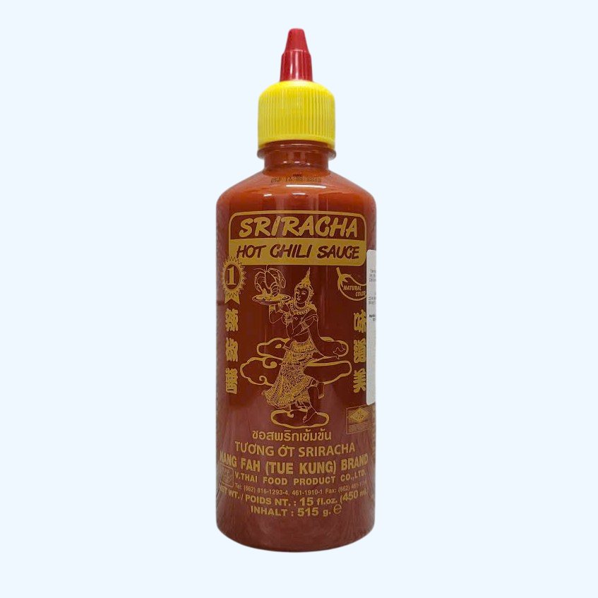 TUE KUNG -- chai ĐỎ 515g -- TƯƠNG ỚT SRIRACHA THÁI LAN NANG FAH BRAND Sriracha Hot Chili Sauce (HALAL)