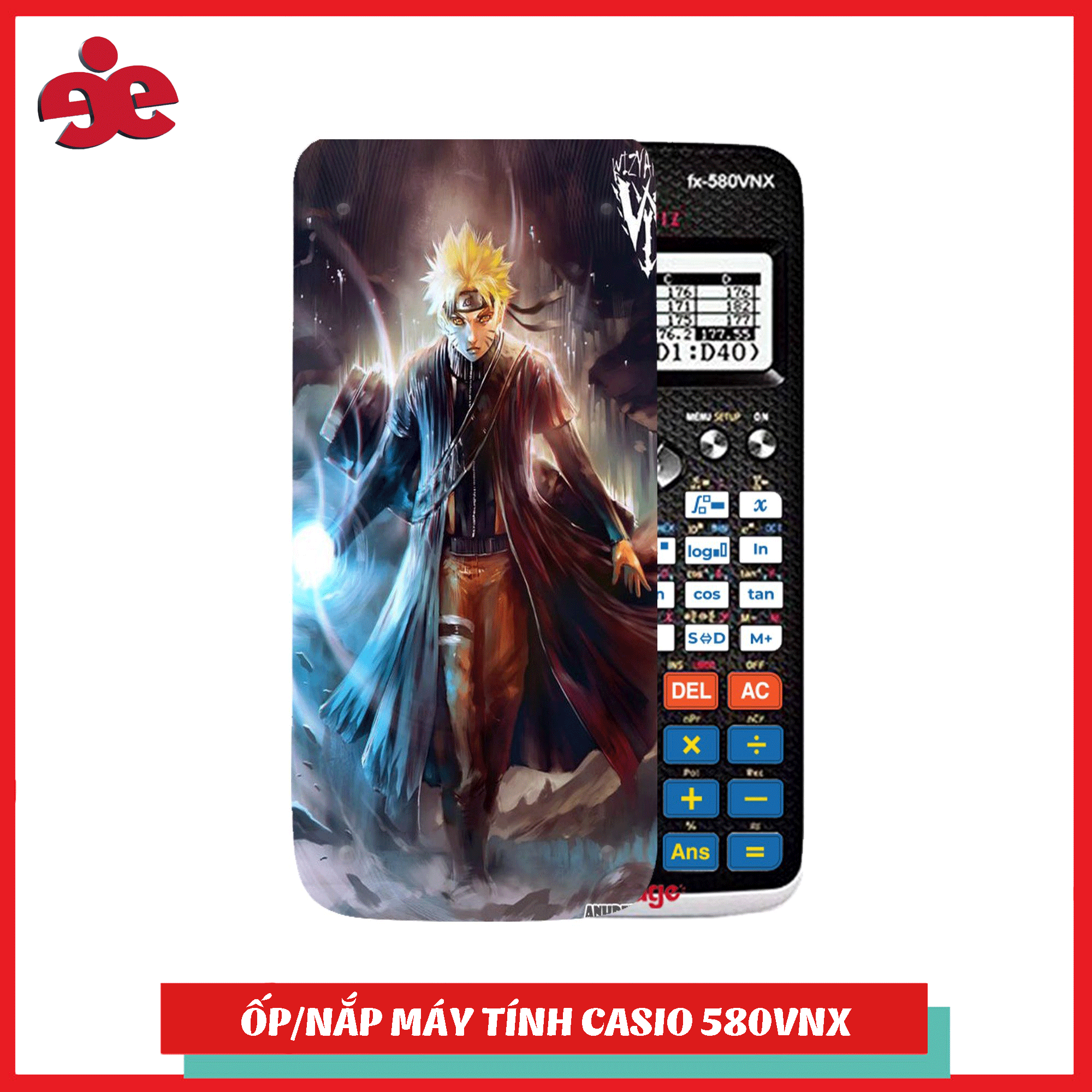 Ốp máy tính Casio FX 580 VNX hoạt hình Naruto 046