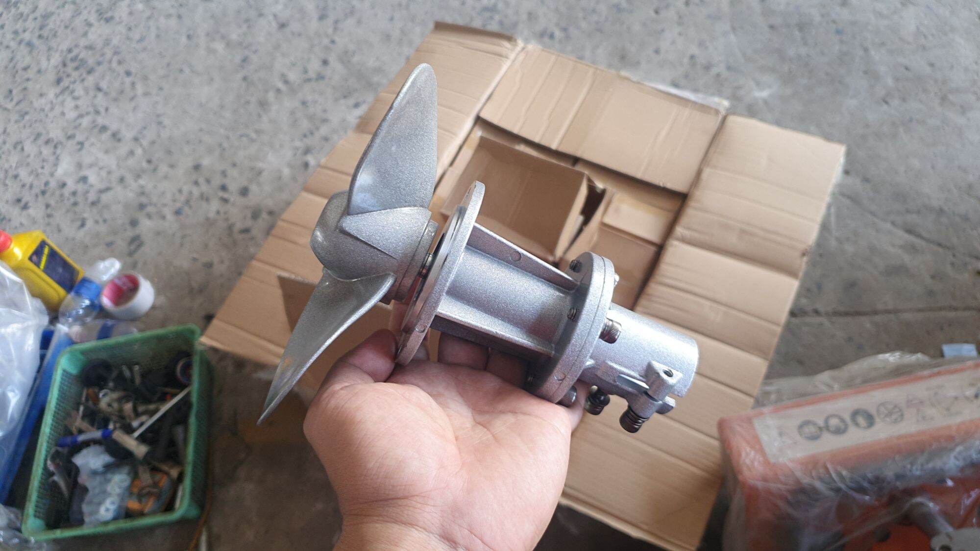 [FreeshipMAX]  Chân vịt gắn máy cắt cỏ láp 28, 9 răng .bộ chân vịt gắn máy cắt cỏ chạy ghe xuồng ,chạy thuyền hơi