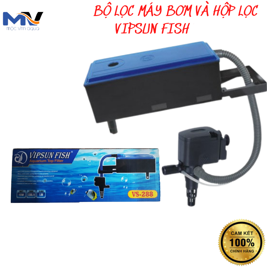 Máy bơm lọc nước hồ cá và máng lọc vipsun fish vs-188/ vs-288/ vs388 tiện lợi