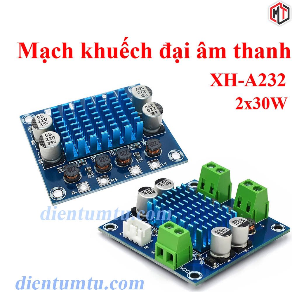 Mạch khuếch đại âm thanh xh-a232 kênh đôi 2x30w