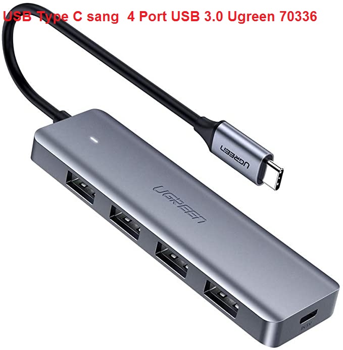 Bộ chia hub usb type c sang 4 port usb 3.0 ugreen 70336 chính hãng