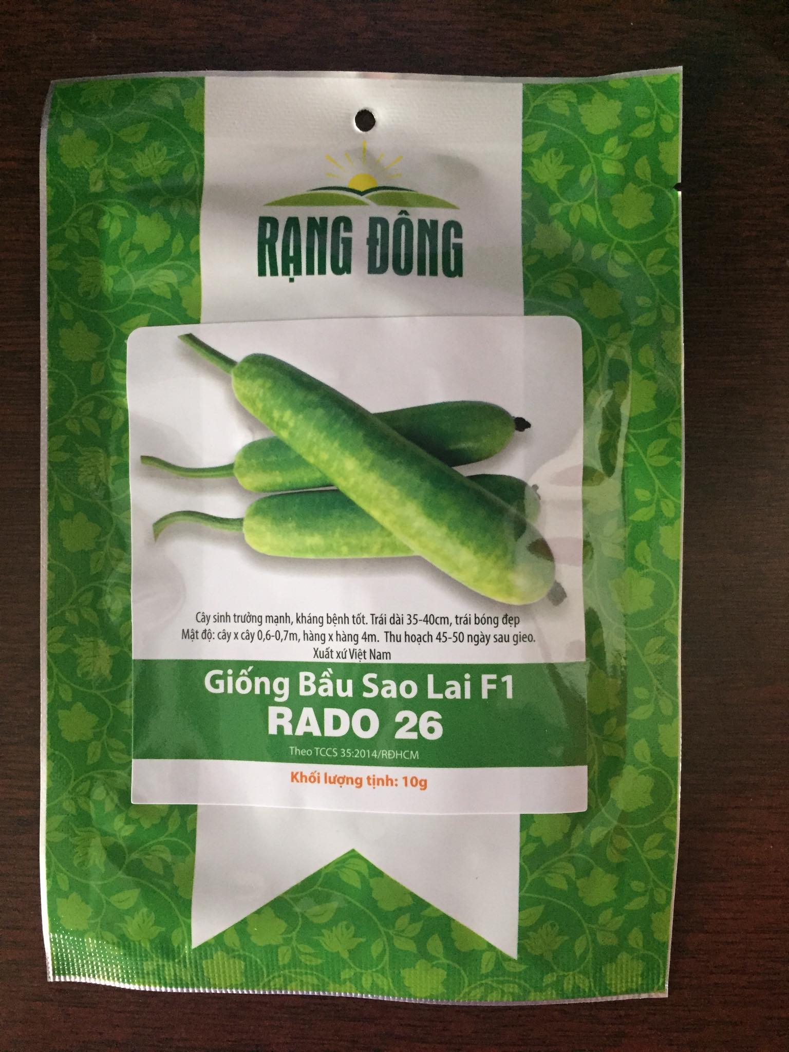 Hạt giống bầu sao lai F1 Rạng Đông gói 100 hạt