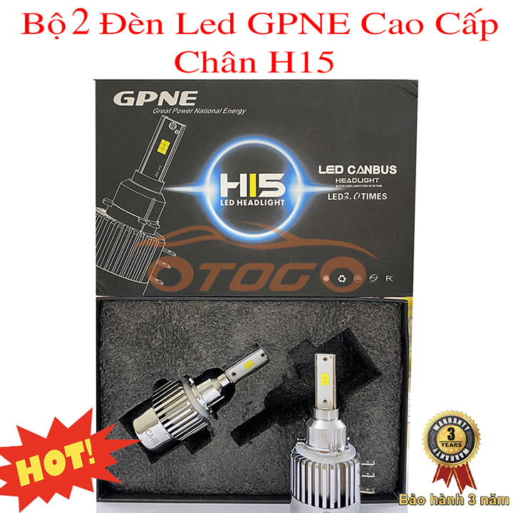 Bộ Đèn Led GPNE Chân H15 Chính Hãng Có Canbus Cho Mazda 3 , Ford Ranger