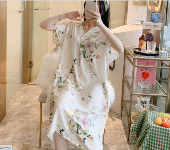 Váy Ngủ Mặc Nhà Lanh Siêu Mát VN68