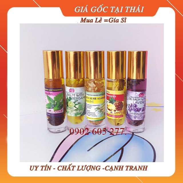 12 dầu lăn chanh, sả, bạc hà, lavender thái lan 8ml