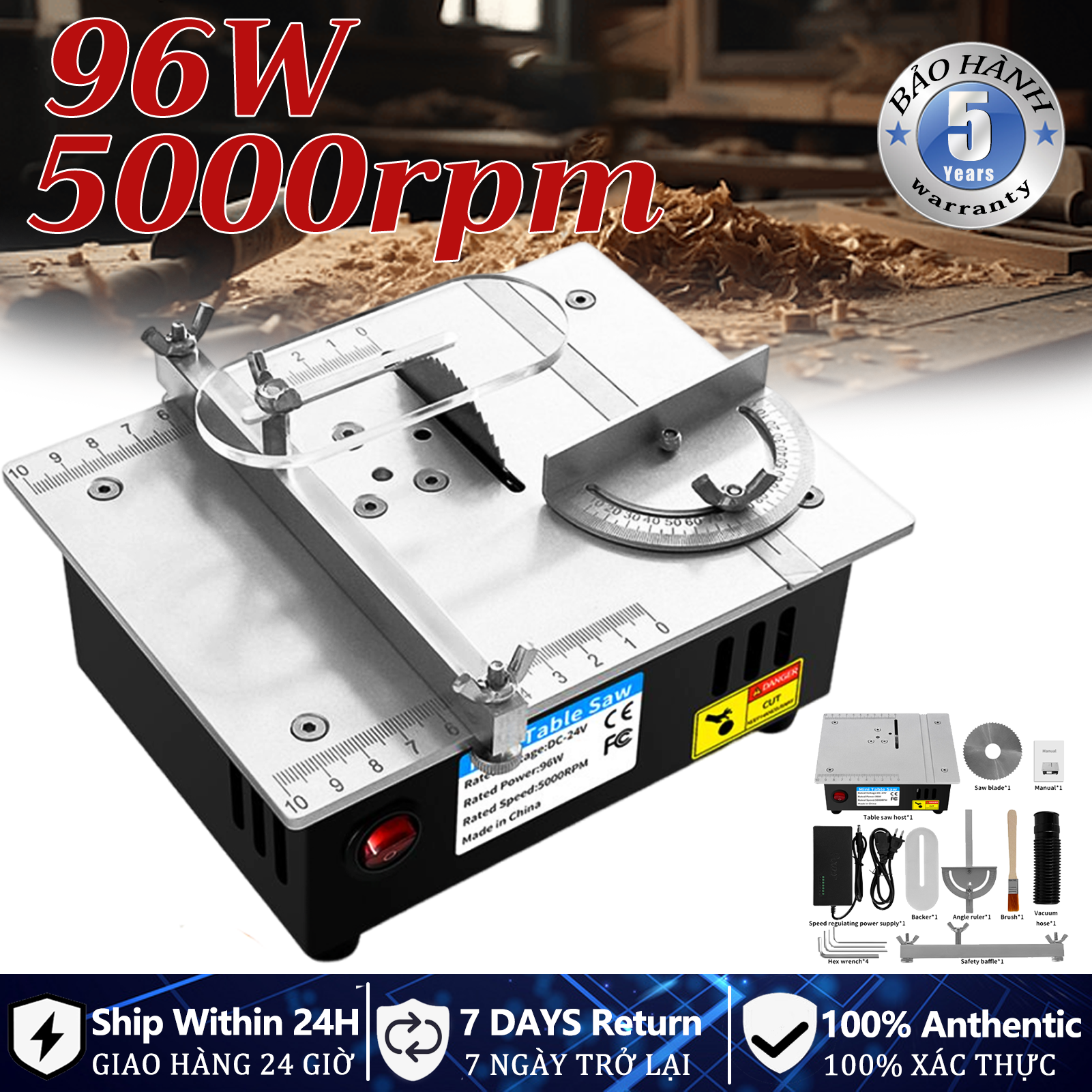 Bảo hành 1 năm - máy cưa bàn máy cắt bàn mini máy cưa bàn mini nhật bản máy cưa gỗ bàn trượt 96W máy cưa bàn mini 5000rpm