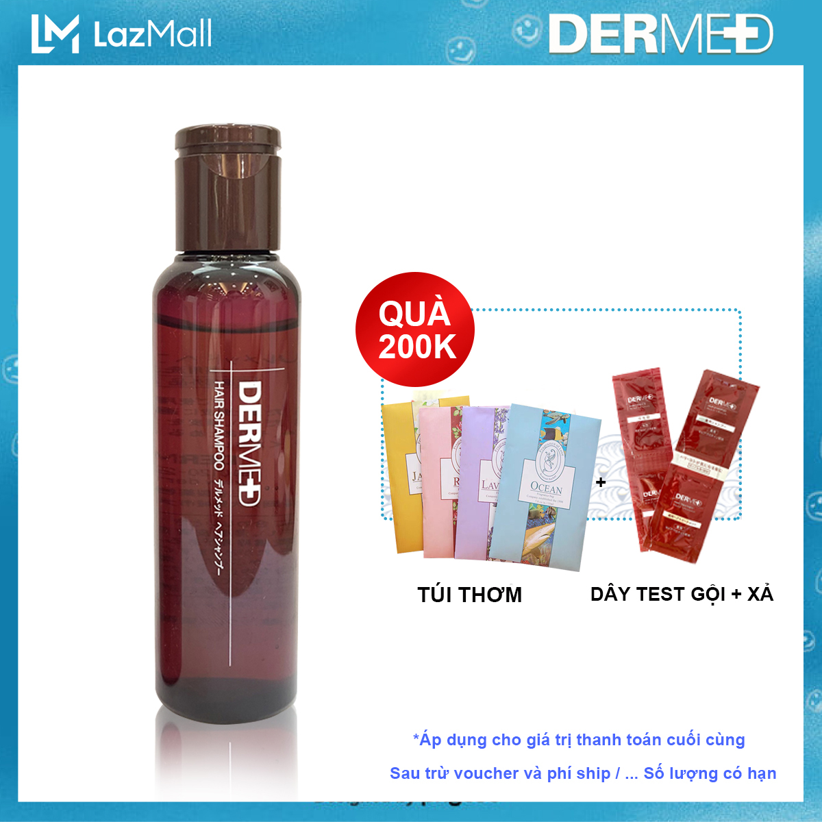 (Minisize) Dầu gội phục hồi tóc và da đầu cho nữ, nam ngăn rụng tóc, sạch gàu triệt để - Sản phẩm chăm sóc tóc toàn diện nội địa số 1 Nhật Bản Dermed Hair Shampoo 40ml