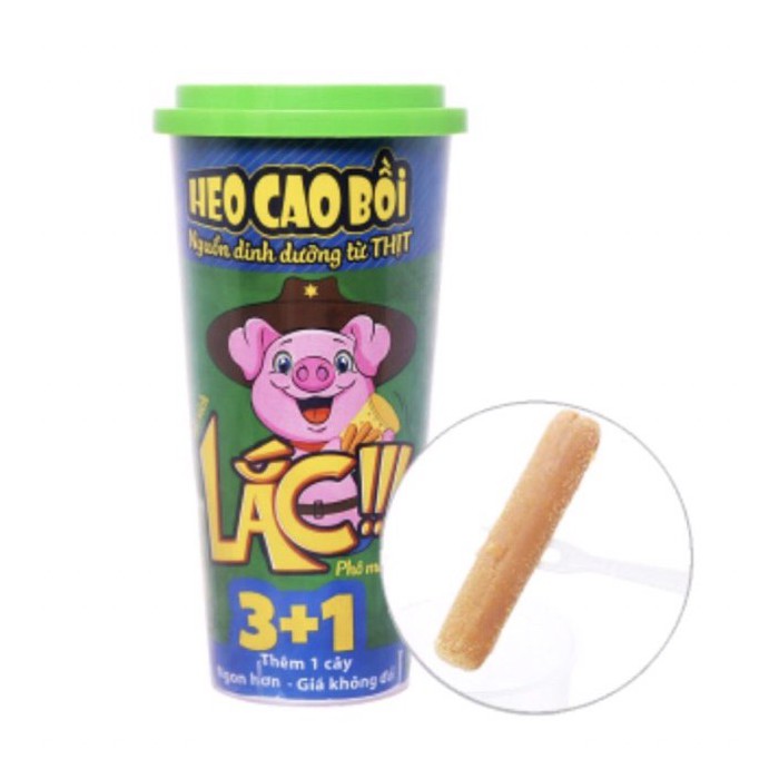 Xúc xích lắc heo cao bồi hộp 4 cây