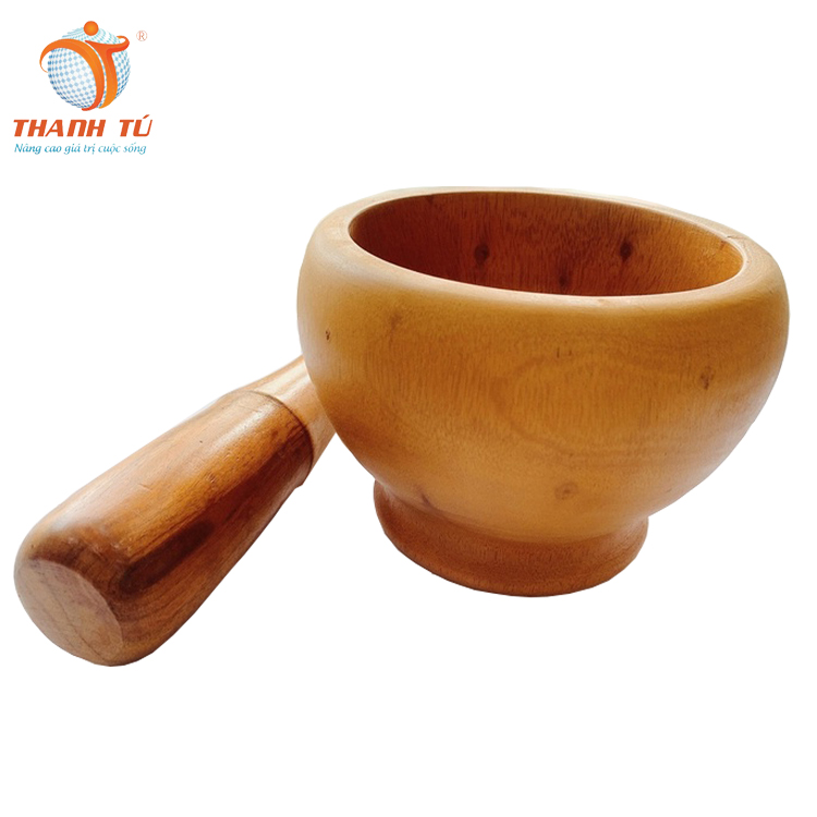Bộ cối chày bầu gỗ xà cừ chịu va đập mạnh