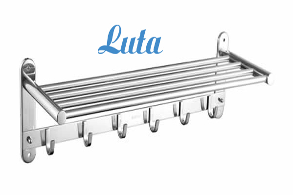 Kệ vắt quần áo, khăn Inox 304 không gỉ sét, siêu bền, sáng bóng Luta MK06