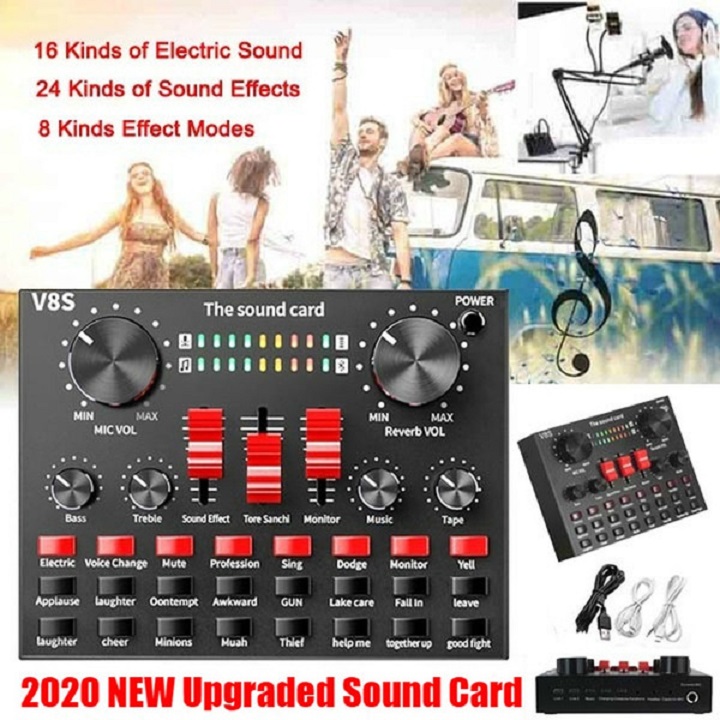 Sound card thu âm v8