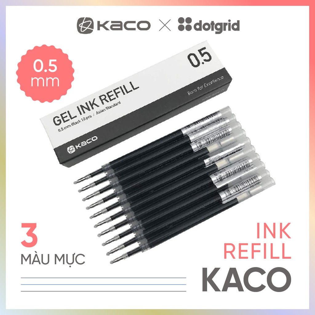 Ruột thay cho bút bi gel Kaco Pure, Kaco Keybo và Kaco Turbo