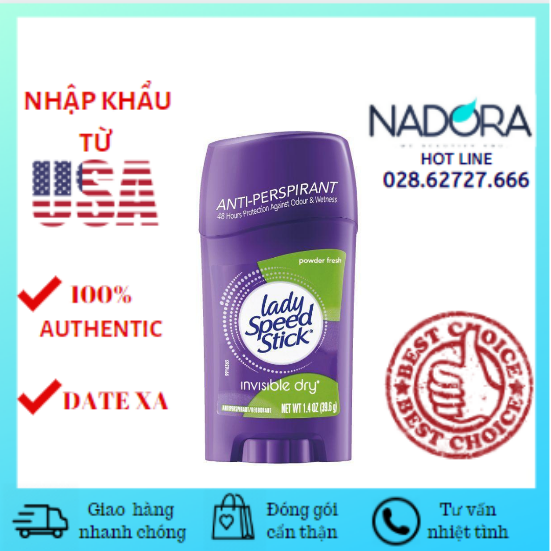 Lăn khử mùi dạng sáp dành cho nữ lady speed stick - invisible dry