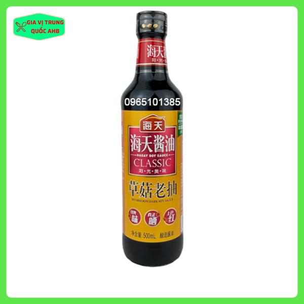 Hắc Xì Dầu Hương Nấm [Xì dầu đen] 500ml - chấm, trộn, tẩm ướp, hầm màu cực đẹp