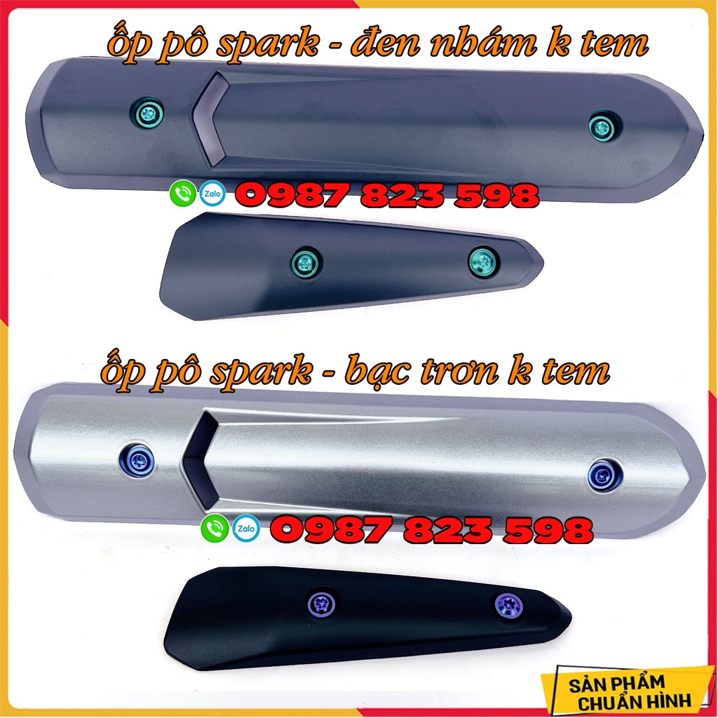 Ốp pô Spark Màu Đen Nhám , Bạc Trơn không tem