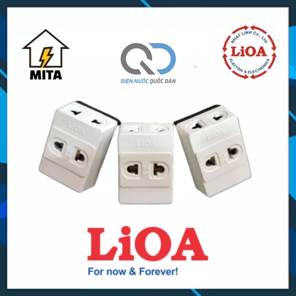 Phích cắm 1 ra 3 lioa - mita, ổ cắm nối chia 3 lioa