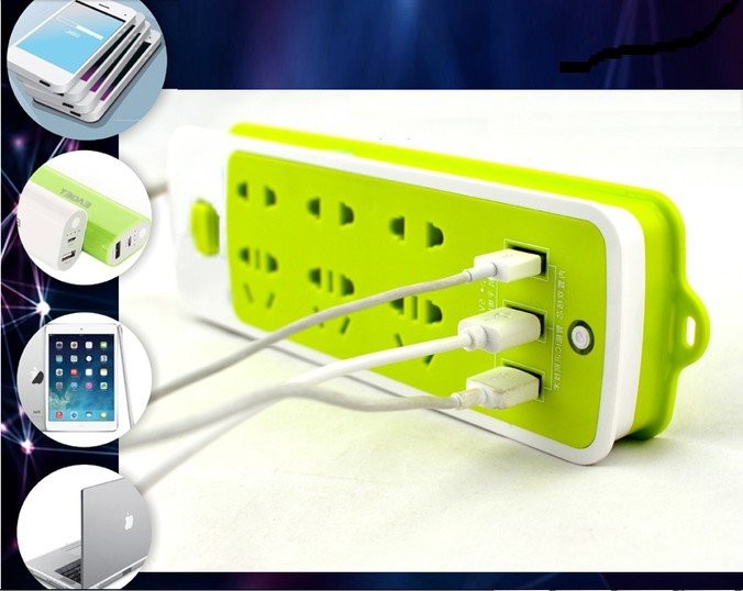 (LOẠI TỐT) Ổ CẮM ĐIỆN CHỐNG GIẬT CÓ LỖ CẮM USB - Ổ CẮM ĐIỆN XANH LÁ 6 LỖ SẠC 3 LỖ USB TIỆN LỢI - SẠC CỰC NHANH, AN TOÀN CHO MỌI THIẾT BỊ
