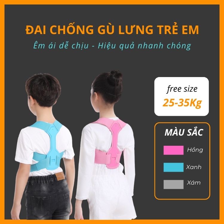 Đai chống gù lưng trẻ em , chống gù lưng cho bé hiệu quả, định hình lưng, đai gù lưng em bé không đau