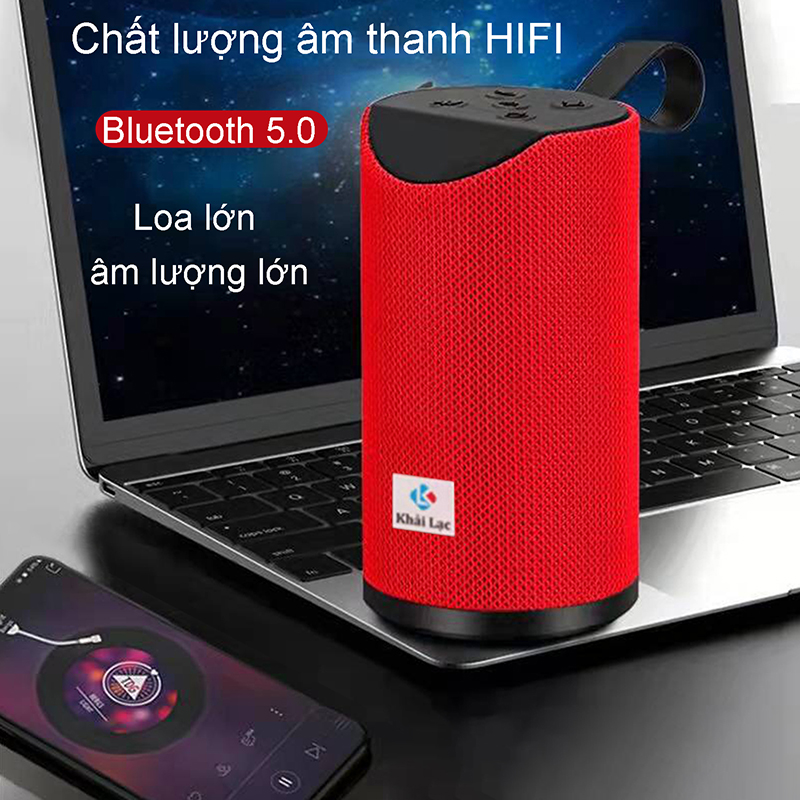 Loa nghe nhạc kết nối Bluetooth, Loa mini nghe nhạc cực hay kèm dây treo tiện lợi, Pin trâu nghe nhạc cực đã, bass chuẩn