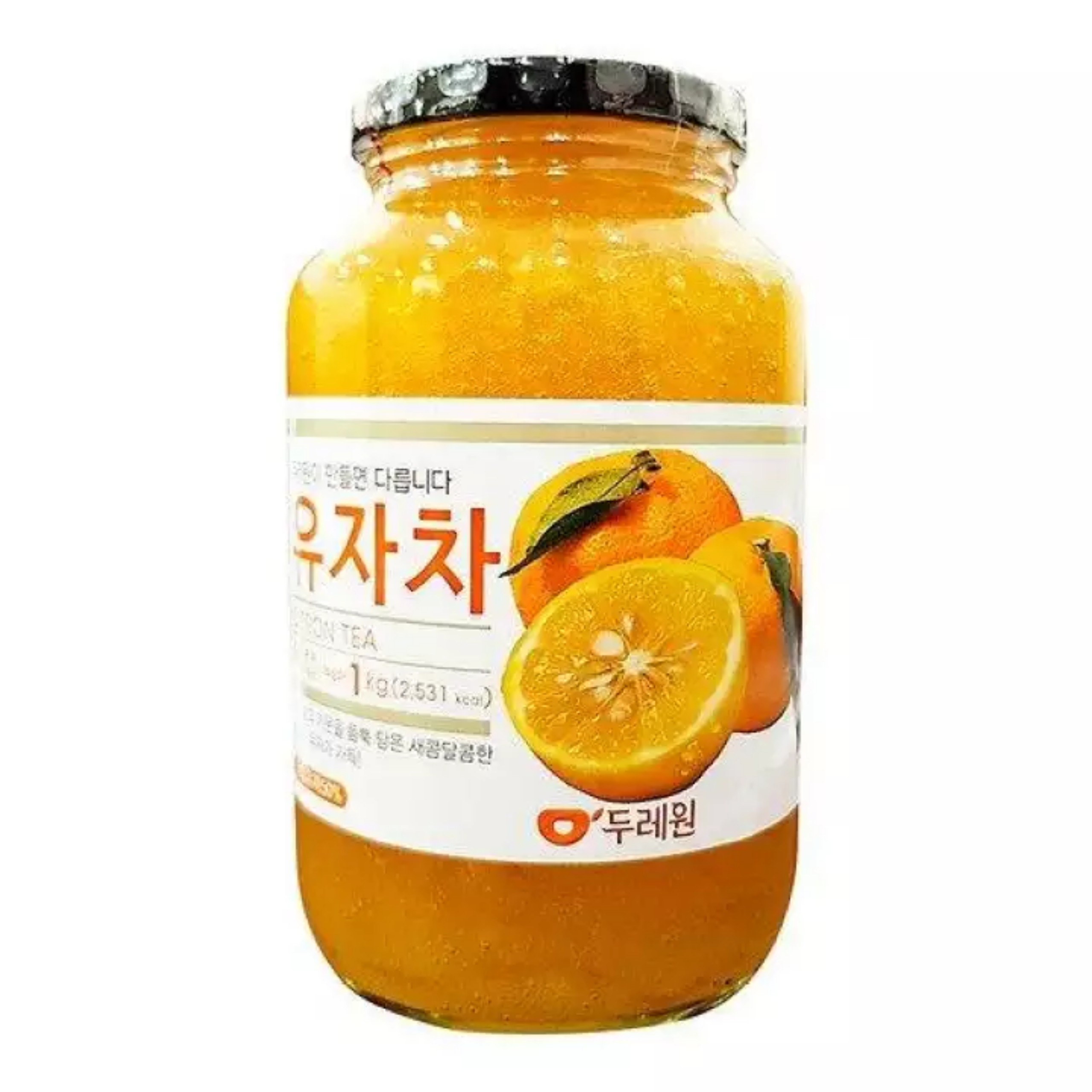 Mật ong chanh đào hàn quốc, hũ 1kg nguyên lát chanh tươi