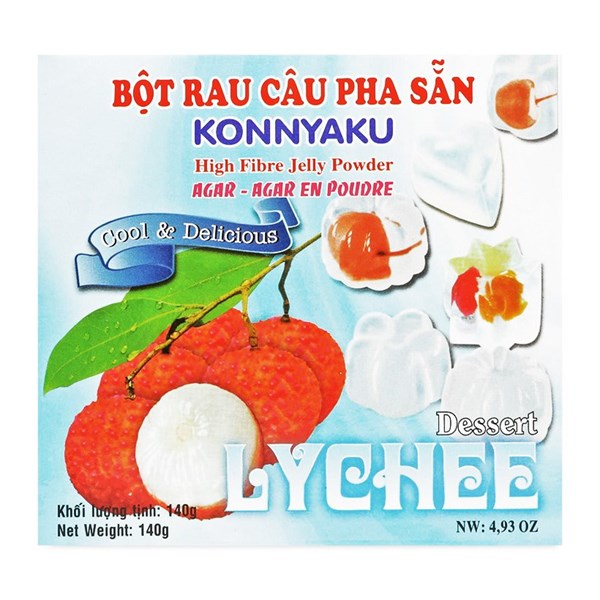 Bột rau câu hương Vải Konnyaku 140g