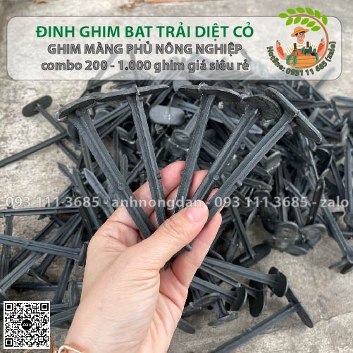  5Kg Ghim Màng Phủ Nông Nghiệp Chống Cỏ  ~ 1.000 cây  - Đinh Ghim Nhựa Ghim Bạt Phủ - Đinh Ghim Bạt Trải Diệt Cỏ Mọc 