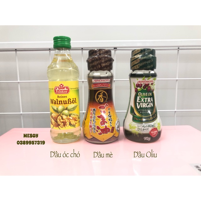Dầu oliu, dầu mè, dầu óc chó cho bé ăn dặm từ 6 tháng