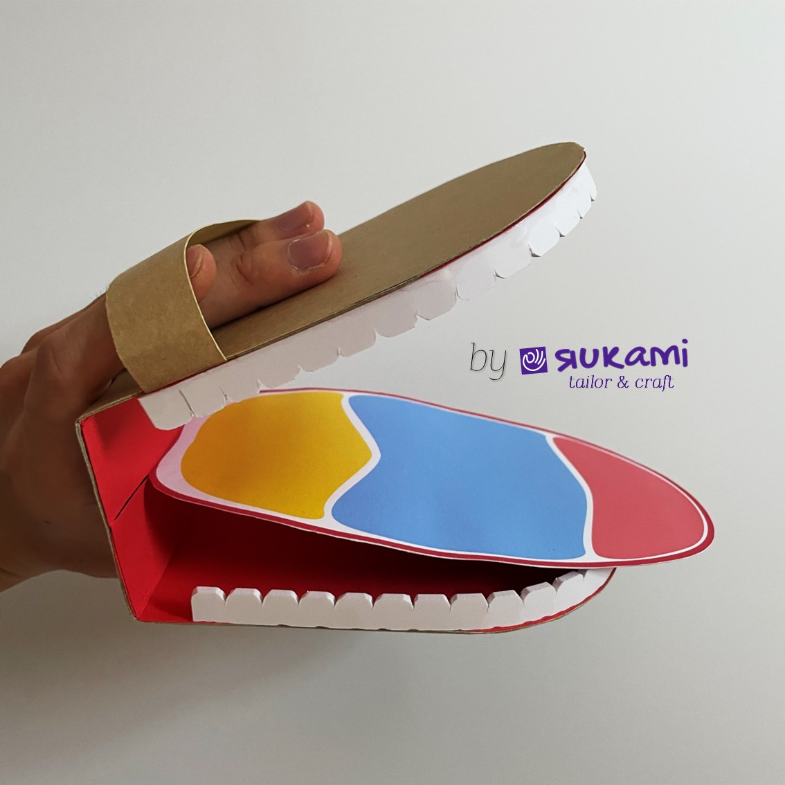 Mô hình miệng bằng giấy dạy phát âm – Mouth hand puppet for teaching pronunciation