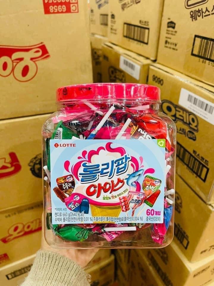 [Hàng Chính Hãng] KẸO MÚT LOLLIPOP ICE LOTTE GÓI HỘP 660G